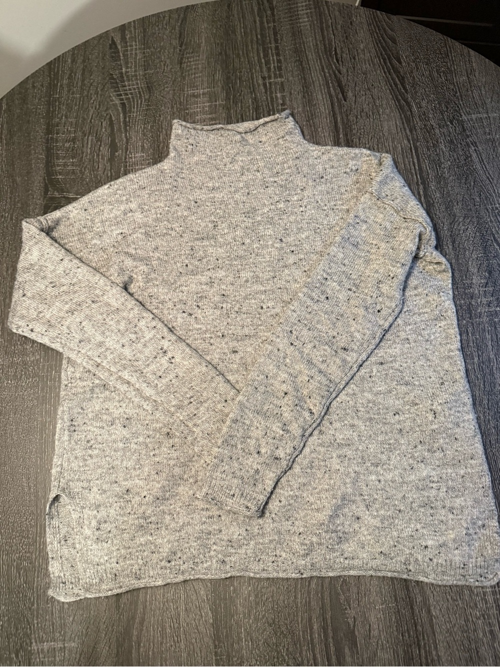 Madewell Grey Speckled Donegal Knit Mockneck Sweater Small